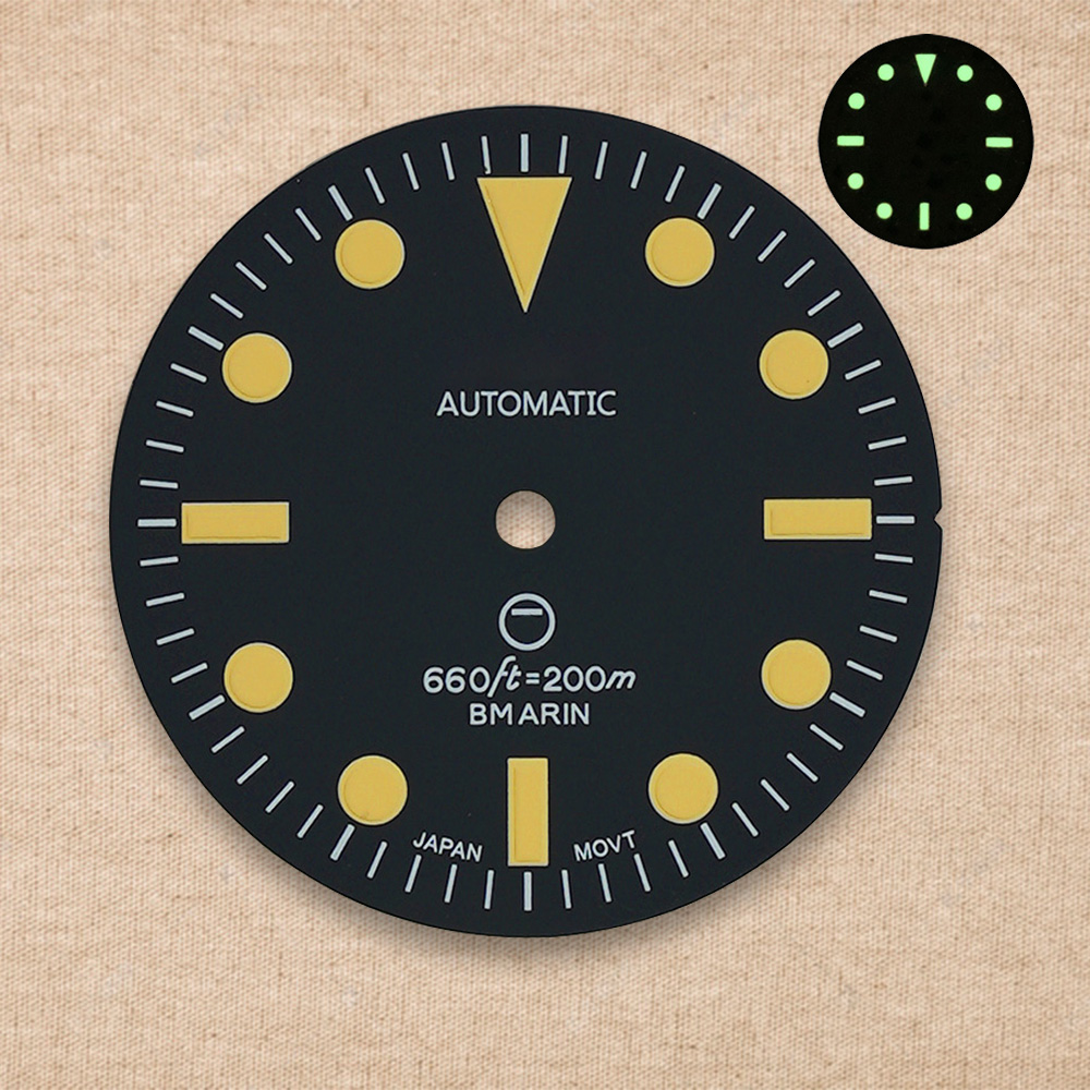 28.5mm S Logo Retro dial Green - đánh giá và giá Reel Case